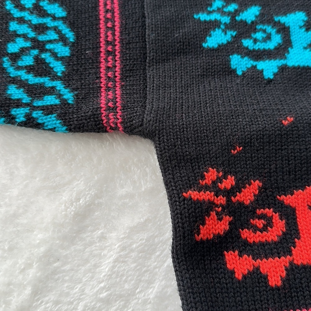 OSSI Skiwear Vintage Sweater 80s Wool Blend‎ Black Pullover Made in Hong Kong M - Picture 13 of 16